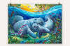 Colorful manatee artwork inspired by Florida coastal living. Original painting by Florida artist Kelly Quinn - Kelly of the Wild