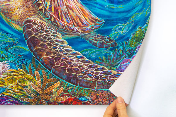 sea turtle painting abstract