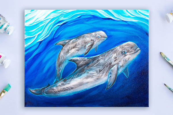 Risso's Dolphin Family