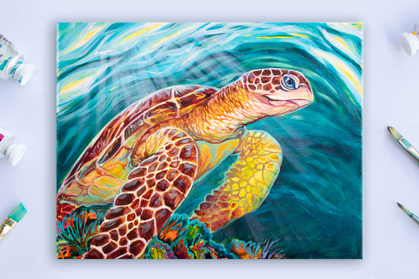 Sea Turtle Surfacing